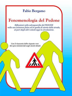 cover image of Fenomenologia del pedone
